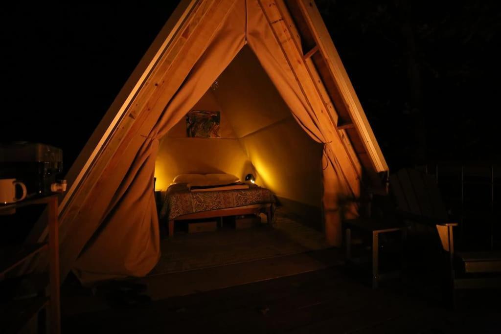 Bohamia - Cozy A-Frame Glamp On 268 Acre Forest Retreat تالاديغا المظهر الخارجي الصورة